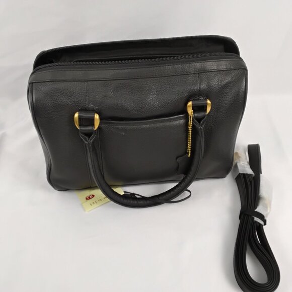 ILI New York Black Leather Satchel - super soft leather - NWT - Picture 6 of 9